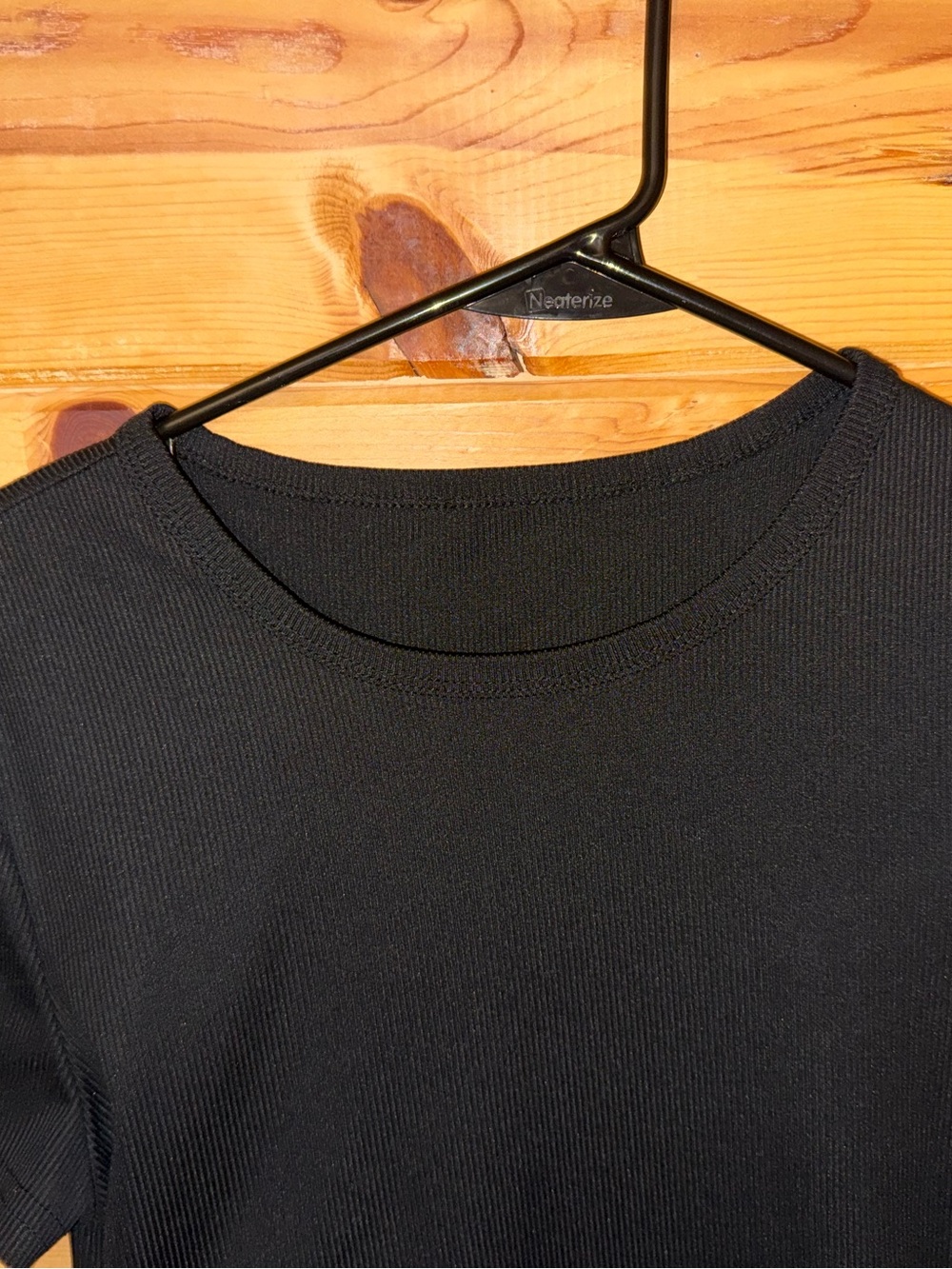 Classic Black Ribbed Women’s Top